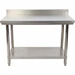 WILTEC Table De Travail En Acier Inoxydable Avec Rebord De Protection 100 X 60 X 85 Cm -Wiltec Boutique 4634969 2