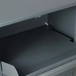 WILTEC Boite Murale à Colis Lettres Verrouillable 39x28,5x105cm Gris Usage Domestique Courrier Paquet -Wiltec Boutique 47316588 4