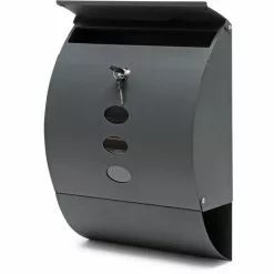 WILTEC Boite Aux Lettres Design V18 Boite Postale Murale Anthracite Compartiment Journal Revêtue Par Poudre -Wiltec Boutique 4882983 2