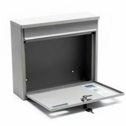 WILTEC Boite Aux Lettres Boite Postale Murale Design Argenté Revêtement Par Poudre Mailbox V12 8 WILTEC Boite Aux Lettres Boite Postale Murale Design Argenté Revêtement Par Poudre Mailbox V12 -Wiltec Boutique 4882987 2