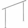 WILTEC Rampe D’escalier Acier Affiné V2A Sans Tige 120 Cm Rambarde Main Courante Balustrade -Wiltec Boutique 4985450 1