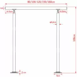WILTEC Rampe D’escalier Acier Affiné V2A Sans Tige 120 Cm Rambarde Main Courante Balustrade 9 WILTEC Rampe D’escalier Acier Affiné V2A Sans Tige 120 Cm Rambarde Main Courante Balustrade -Wiltec Boutique 4985450 3