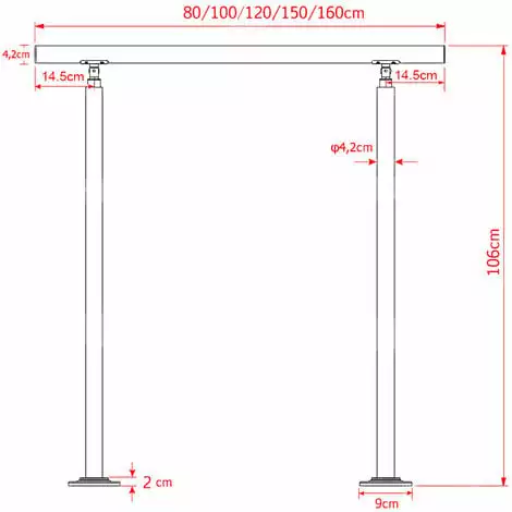 WILTEC Rampe D’escalier Acier Affiné V2A Sans Tige 120 Cm Rambarde Main Courante Balustrade 5 WILTEC Rampe D’escalier Acier Affiné V2A Sans Tige 120 Cm Rambarde Main Courante Balustrade – Image 3