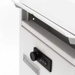 WILTEC Boite Aux Lettres Moderne Blanc Avec Serrure à Combinaison Boite Murale Revêtement En Poudre -Wiltec Boutique 5033303 5