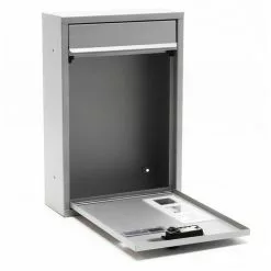 WILTEC Boite Aux Lettres Moderne Argenté Avec Serrure à Combinaison Boite Murale Revêtement En Poudre 10 WILTEC Boite Aux Lettres Moderne Argenté Avec Serrure à Combinaison Boite Murale Revêtement En Poudre -Wiltec Boutique 5033304 4