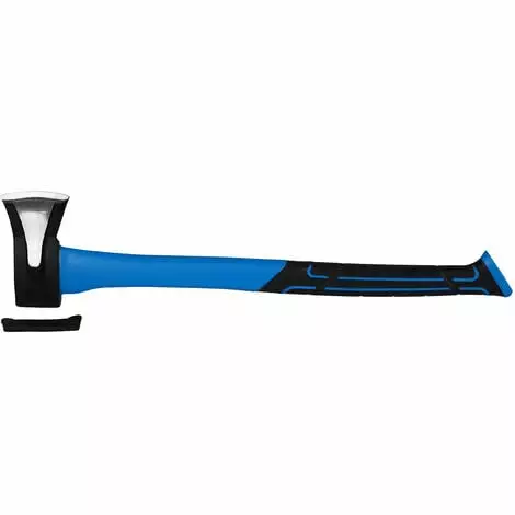 WILTEC XPOtool Hachette à Fendre 1000g Manche Fibre De Verre 600mm Hache Lame Acier Carbone Fendeuse Bûches 4 WILTEC XPOtool Hachette à Fendre 1000g Manche Fibre De Verre 600mm Hache Lame Acier Carbone Fendeuse Bûches – Image 2