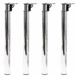 WILTEC Pied De Table Lot De 4 Chromé Support De Table Réglable En Hauteur 70-110cm -Wiltec Boutique 5097272 2