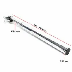 WILTEC Pied De Table Lot De 4 Chromé Support De Table Réglable En Hauteur 70-110cm -Wiltec Boutique 5097272 3