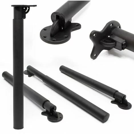 WILTEC Pied De Table Lot De 4 Noir Support De Table Réglable En Hauteur 70-110cm 3 WILTEC Pied De Table Lot De 4 Noir Support De Table Réglable En Hauteur 70-110cm
