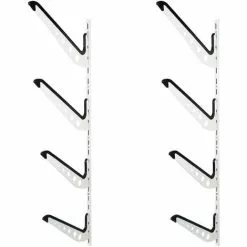 WILTEC Rack Quadruple Mural Support Rangement 4 Planches Surf Snowboard Wakeboard Skateboard Stockage