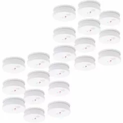 WILTEC 20x Détecteur De Fumée Batterie 9V Volume D’alarme 85dB DIN EN 14604 Certifié Détecteur D’incendie