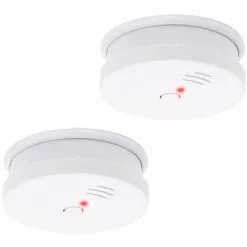 WILTEC 2x Détecteur De Fumée Batterie 9V Volume D’alarme 85dB DIN EN 14604 Certifié Détecteur D’incendie