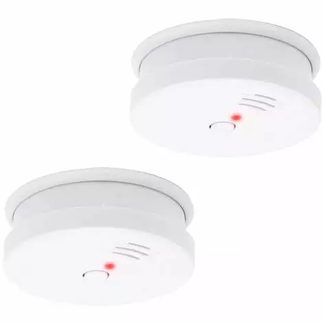 WILTEC 2x Détecteur De Fumée Batterie 9V Volume D’alarme 85dB DIN EN 14604 Certifié Détecteur D’incendie 3 WILTEC 2x Détecteur De Fumée Batterie 9V Volume D’alarme 85dB DIN EN 14604 Certifié Détecteur D’incendie