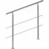 WILTEC Rampe D’escalier Acier Affiné V2A 2 Tiges 80 Cm Rambarde Main Courante Balustrade 2 WILTEC Rampe D’escalier Acier Affiné V2A 2 Tiges 80 Cm Rambarde Main Courante Balustrade -Wiltec Boutique 5396408 1