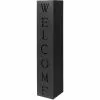 WILTEC Colonne Pour Plantes Design Décoration Jardin Noire Motif Welcome -Wiltec Boutique 5401907 1