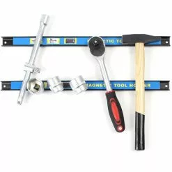 WILTEC Kit Barres Porte-outils 6x46cm Barres Magnétiques Acier Rangement Accessoires Atelier Montage Mural -Wiltec Boutique 54588442 3