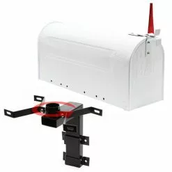 WILTEC Boite Aux Lettres US Mailbox Design Américain Blanc Avec Un Support Mural Correspondant -Wiltec Boutique 5553384 3