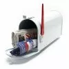 WILTEC Boite Aux Lettres Style Américain Design Couleur Blanche Boite Postale US Mailbox Avec Drapeau -Wiltec Boutique 5553387 1