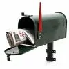 WILTEC Boite Aux Lettres US Mailbox Design Américain Vert Avec Un Support Mural Correspondant -Wiltec Boutique 5553388 1
