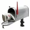 WILTEC Boite Aux Lettres US Mailbox Design Américain Argent-gris Avec Un Support Mural Correspondant -Wiltec Boutique 5553390 1