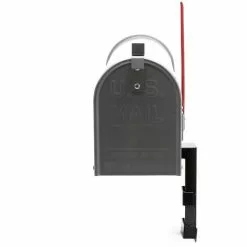 WILTEC Boite Aux Lettres US Mailbox Design Américain Argent-gris Avec Un Support Mural Correspondant -Wiltec Boutique 5553390 2