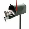 WILTEC Boite Aux Lettres US Mailbox Design Américain Vert Avec Pied De Support Correspondant -Wiltec Boutique 5553393 1