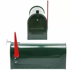 WILTEC Boite Aux Lettres US Mailbox Design Américain Vert Avec Pied De Support Correspondant -Wiltec Boutique 5553393 4