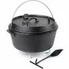 WILTEC Dutch Oven Marmite 18L Dessous-plat Lève-couvercle Fait-tout Fonte Pot Cuisson Feu Camp Camping -Wiltec Boutique 56990295 1