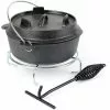 WILTEC Dutch Oven Marmite 4L Dessous-plat Lève-couvercle Fait-tout Fonte Pot Cuisson Feu Camp Camping 2 WILTEC Dutch Oven Marmite 4L Dessous-plat Lève-couvercle Fait-tout Fonte Pot Cuisson Feu Camp Camping -Wiltec Boutique 56990301 1