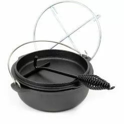 WILTEC Dutch Oven Marmite 4L Dessous-plat Lève-couvercle Fait-tout Fonte Pot Cuisson Feu Camp Camping 9 WILTEC Dutch Oven Marmite 4L Dessous-plat Lève-couvercle Fait-tout Fonte Pot Cuisson Feu Camp Camping -Wiltec Boutique 56990301 3