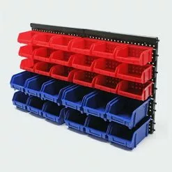 WILTEC 30 Petits Et Moyens Bacs De Rangements Et Support Mural