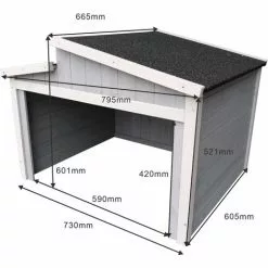 WILTEC Garage Pour Robot-tondeuse Toit Gradin Bois Massif Abri Carport Gris 60,5x73x66,5cm 9 WILTEC Garage Pour Robot-tondeuse Toit Gradin Bois Massif Abri Carport Gris 60,5x73x66,5cm -Wiltec Boutique 58401087 4