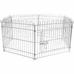 WILTEC Parc Pour Chiens Enclos Pour Chiots 6 Pièces 60x60 Cm Par élément Cage Pour Animaux Domestiques