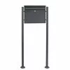 WILTEC Boite Lettres Kit Mural V13 Anthracite Revêtue Poudre Simple Verrouillable Courrier Mailbox -Wiltec Boutique 6511879 1