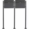 WILTEC Boite Lettres Kit Mural V13 Anthracite Revêtue Poudre Double Verrouillable Courrier Mailbox 2 WILTEC Boite Lettres Kit Mural V13 Anthracite Revêtue Poudre Double Verrouillable Courrier Mailbox -Wiltec Boutique 6511904 1