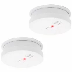 WILTEC 2 Detecteurs De Fumee Alarme Avertisseur Anti Incendie Pile 9v Cerifie En 14604