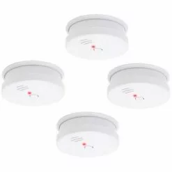 WILTEC 4 Detecteurs De Fumee Alarme Avertisseur Anti Incendie Pile 9v Cerifie En 14604