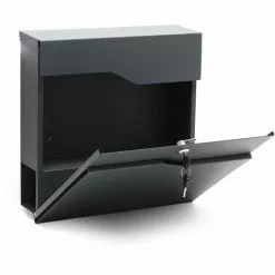 WILTEC Boite Lettre V20 Anthracite Fixation Murale Revêtue Poudre Porte Journal Revues -Wiltec Boutique 7743095 3