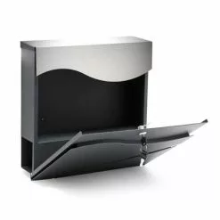 WILTEC Boite Lettres Design V28 Anthracite Compartiment Journaux Fixation Murale Revêtue Poudre Inox 9 WILTEC Boite Lettres Design V28 Anthracite Compartiment Journaux Fixation Murale Revêtue Poudre Inox -Wiltec Boutique 7968275 3