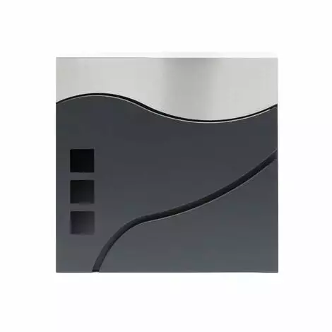 WILTEC Boite Lettres Design V28 Anthracite Compartiment Journaux Fixation Murale Revêtue Poudre Inox 6 WILTEC Boite Lettres Design V28 Anthracite Compartiment Journaux Fixation Murale Revêtue Poudre Inox – Image 4