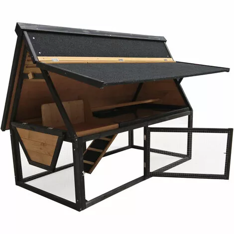 WILTEC Poulailler Cage Poules Enclos Élevage Volaille Pondoir Perchoir Bac Amovible 4 WILTEC Poulailler Cage Poules Enclos Élevage Volaille Pondoir Perchoir Bac Amovible – Image 2