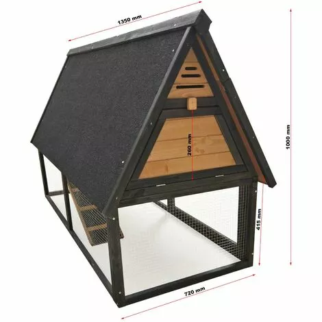 WILTEC Poulailler Cage Poules Enclos Élevage Volaille Pondoir Perchoir Bac Amovible 6 WILTEC Poulailler Cage Poules Enclos Élevage Volaille Pondoir Perchoir Bac Amovible – Image 4