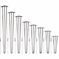WILTEC Pieds De Table Hairpin Legs Support De Table 4x Pieds De Table En épingle à Cheveux Acier 20cm -Wiltec Boutique 7968321 2