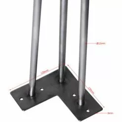 WILTEC Pieds De Table Hairpin Legs Support De Table 4x Pieds De Table En épingle à Cheveux Acier 20cm -Wiltec Boutique 7968321 3