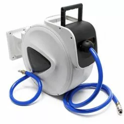 WILTEC Dévidoir De Tuyau à Air Comprimé 20m Automatique Enrouleur Pneumatique
