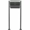 WILTEC Boite Lettres Kit Mural V17 Anthracite Revêtue Poudre Simple Verrouillable Courrier Mailbox -Wiltec Boutique 7968333 1