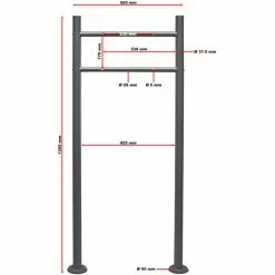 WILTEC Boite Lettres Kit Mural V17 Anthracite Revêtue Poudre Simple Verrouillable Courrier Mailbox -Wiltec Boutique 7968333 3