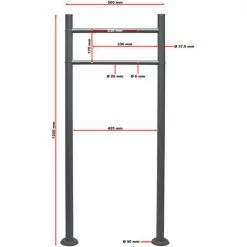 WILTEC Boite Lettres Kit Mural V14 Anthracite Revêtue Poudre Simple Verrouillable Courrier Mailbox -Wiltec Boutique 7968351 3