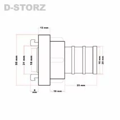 WILTEC Accouplement Storz D/25mm Avec Longue Douille De Tuyau Raccord Pompier Alu -Wiltec Boutique 807474 3