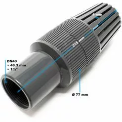 WILTEC Clapet Pied DN40 48,3 Mm 1 1/2" Filetage Femelle Soupape Retenue Crépine Plastique Aspiration Valve -Wiltec Boutique 807479 2